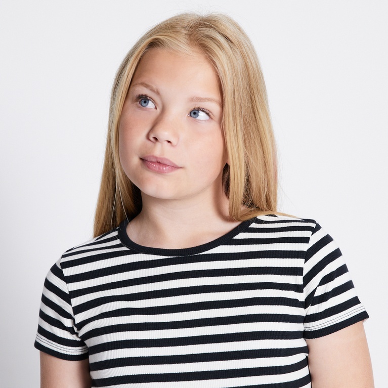 Ribbed tee "Ronja stripe"